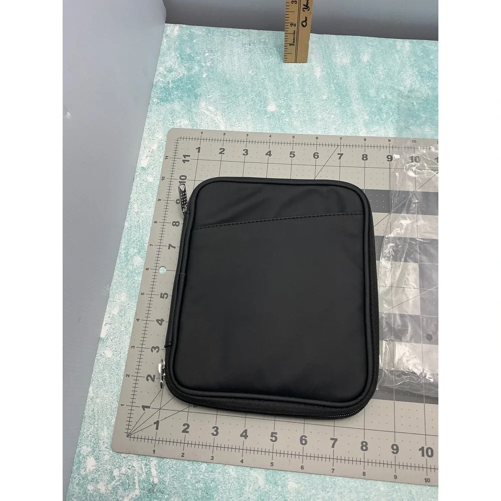 Black Zippered‎ Ereader iPad mini Organizer Pouch Bag Case